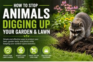 stop animals digging up your garden and lawn